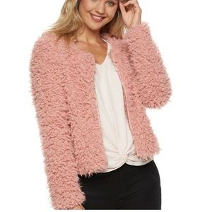 NWT Juniors' Candie's® Teddy Faux-Fur Jacket